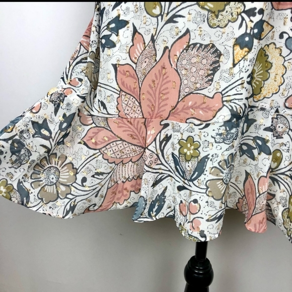 Loft shimmer dress flounce hem - Picture 8 of 15